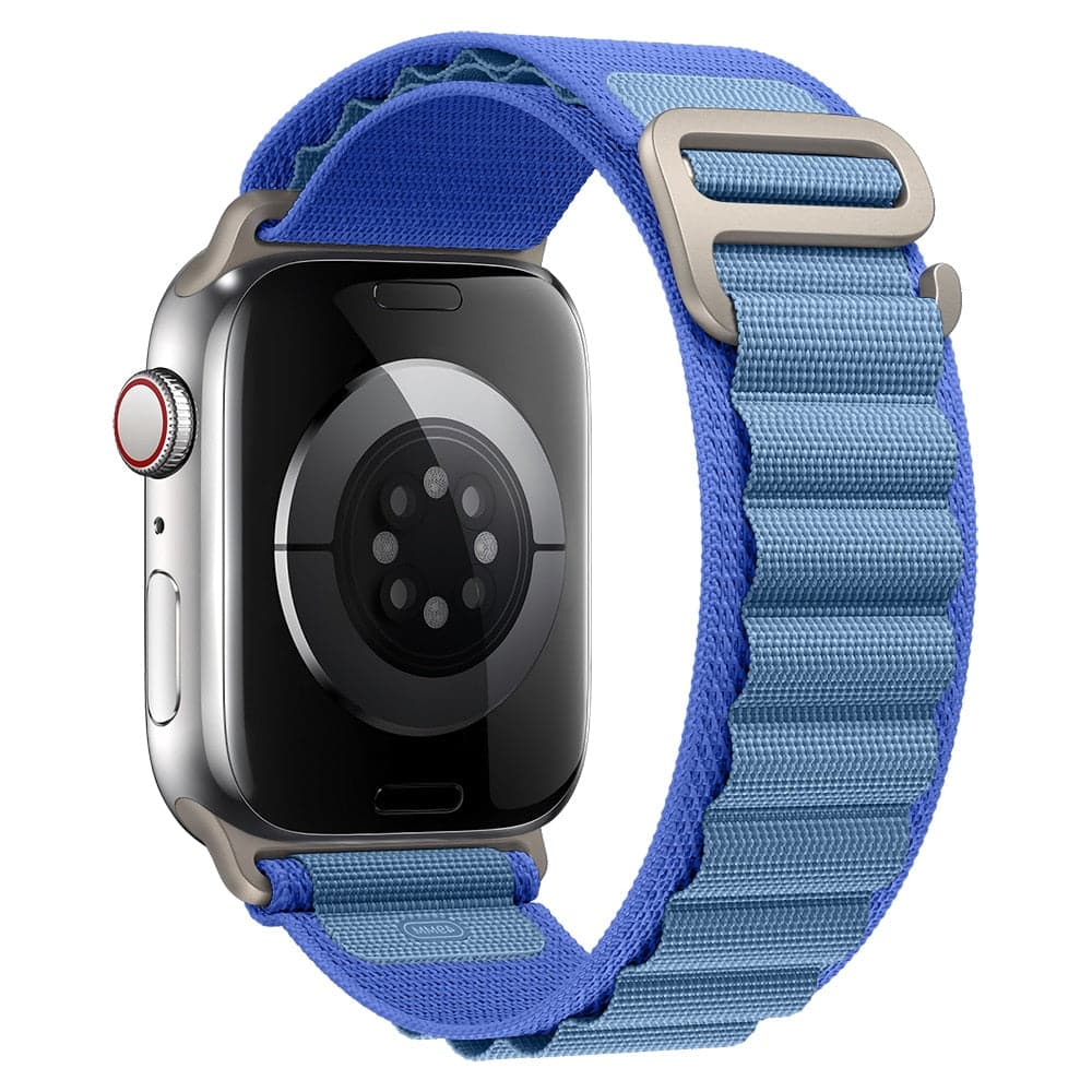 Bracelets Apple Watch Bleu clair 38 40 41 42 44 45 49 mm compatible serie 1 2 3 4 5 6 7 8 se et Ultra Boucle Alpine uni eWatch Straps