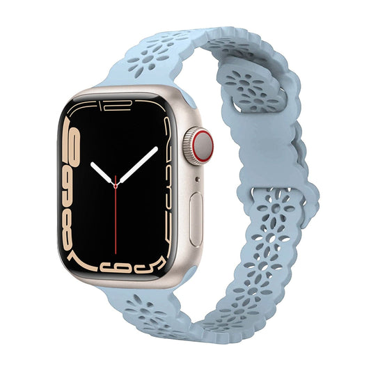 Bracelets Apple Watch Bleu clair 38 40 41 42 44 45 49 mm compatible serie 1 2 3 4 5 6 7 8 se et Ultra Bracelet sculpté eWatch Straps