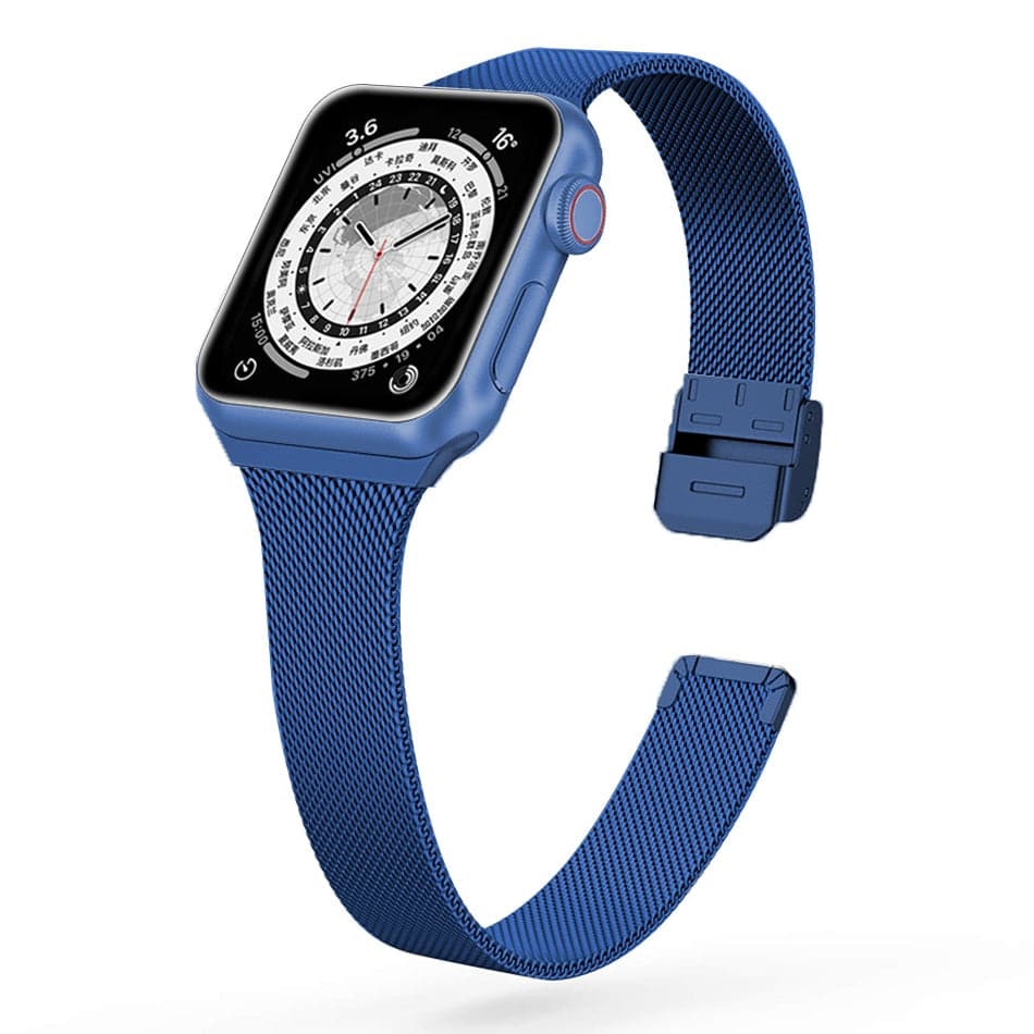 Bracelet Apple Watch nylon (bleu foncé) 