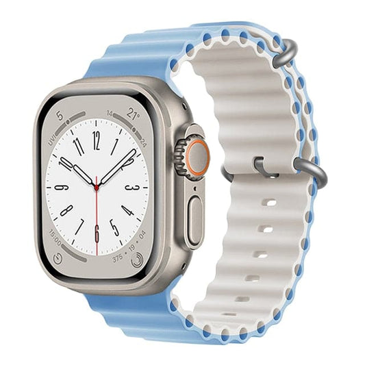 Bracelets Apple Watch Brume bleue et lumière d'étoile 38 40 41 42 44 45 49 mm compatible serie 1 2 3 4 5 6 7 8 se et Ultra Bracelet Océan bicolore eWatch Straps