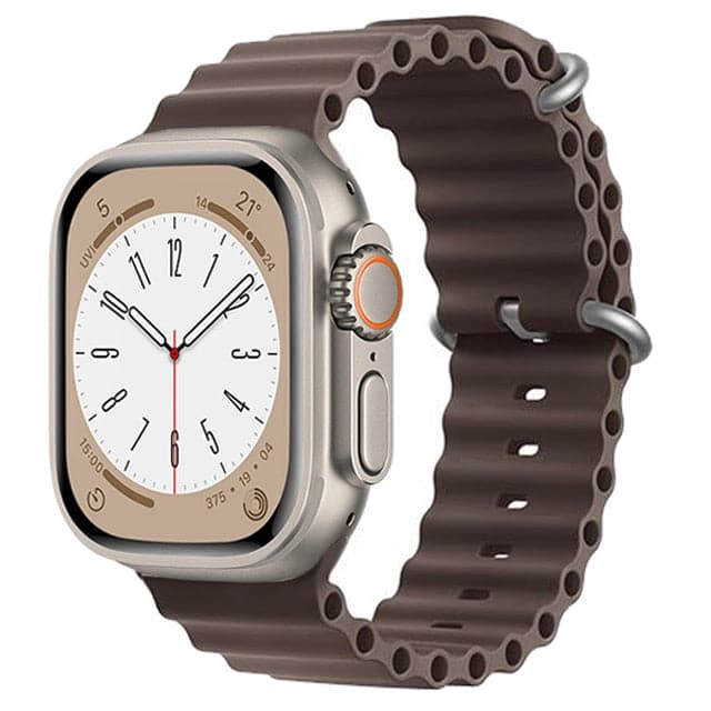 Bracelets Apple Watch Gris côtier 38 40 41 42 44 45 49 mm compatible serie 1 2 3 4 5 6 7 8 se et Ultra Bracelet Océan uni eWatch Straps