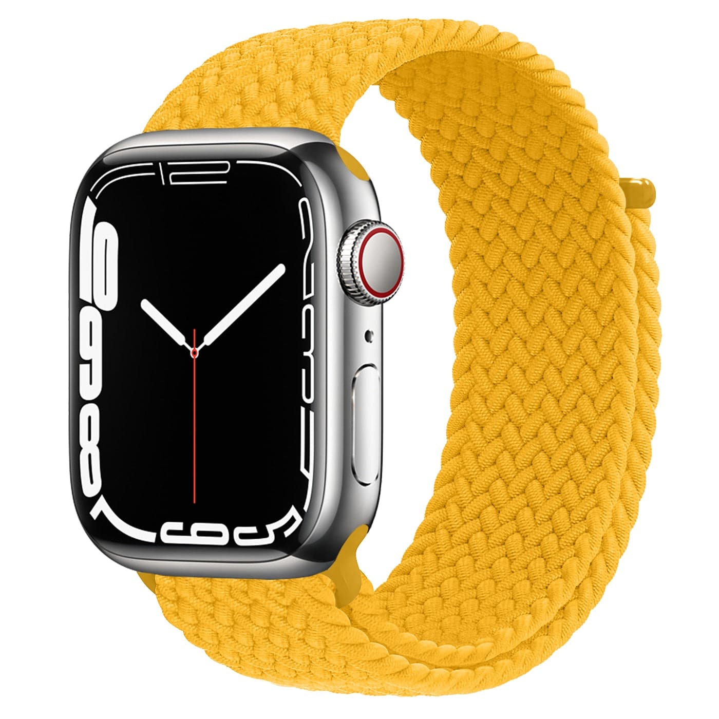 Bracelets Apple Watch Jaune 38 40 41 42 44 45 49 mm 38/40/41 mm compatible serie 1 2 3 4 5 6 7 8 se et Ultra Bracelet tressé scratch uni eWatch Straps