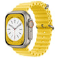 Bracelets Apple Watch Jaune 38 40 41 42 44 45 49 mm compatible serie 1 2 3 4 5 6 7 8 se et Ultra Bracelet Océan uni eWatch Straps