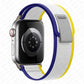 Bracelets Apple Watch Jaune et bleu 38 40 41 42 44 45 49 mm compatible serie 1 2 3 4 5 6 7 8 se et Ultra Boucle Trail bicolore eWatch Straps