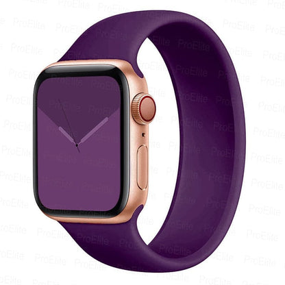 Bracelets Apple Watch Mauve 38 40 41 42 44 45 49 mm XS compatible serie 1 2 3 4 5 6 7 8 se et Ultra Bracelet en silicone monobloc foncé eWatch Straps