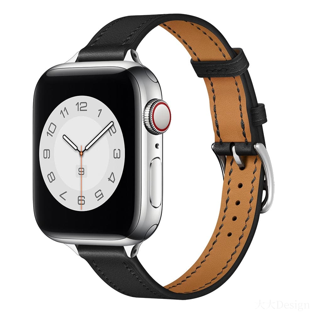 Strap-it Strap-it Bracelet cuir Apple Watch (noir)
