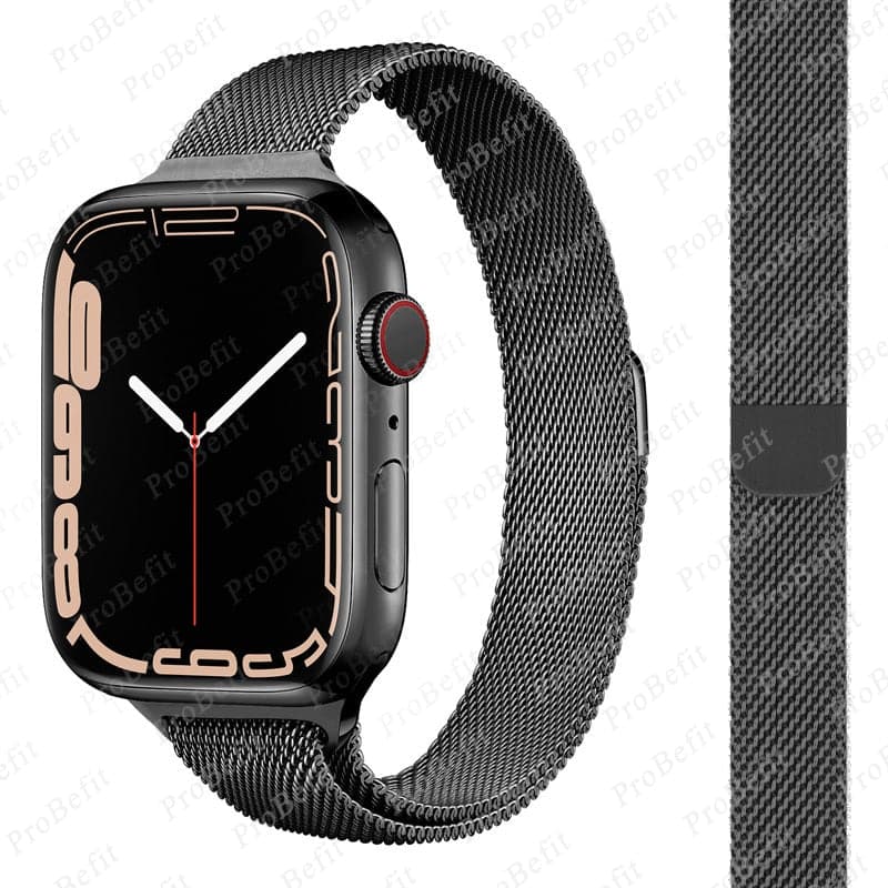 Bracelet apple watch milanais noir new arrivals