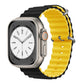 Bracelets Apple Watch Noir et jaune 38 40 41 42 44 45 49 mm compatible serie 1 2 3 4 5 6 7 8 se et Ultra Bracelet Océan eWatch Straps