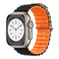 Bracelets Apple Watch Noir et orange 38 40 41 42 44 45 49 mm compatible serie 1 2 3 4 5 6 7 8 se et Ultra Bracelet Océan eWatch Straps