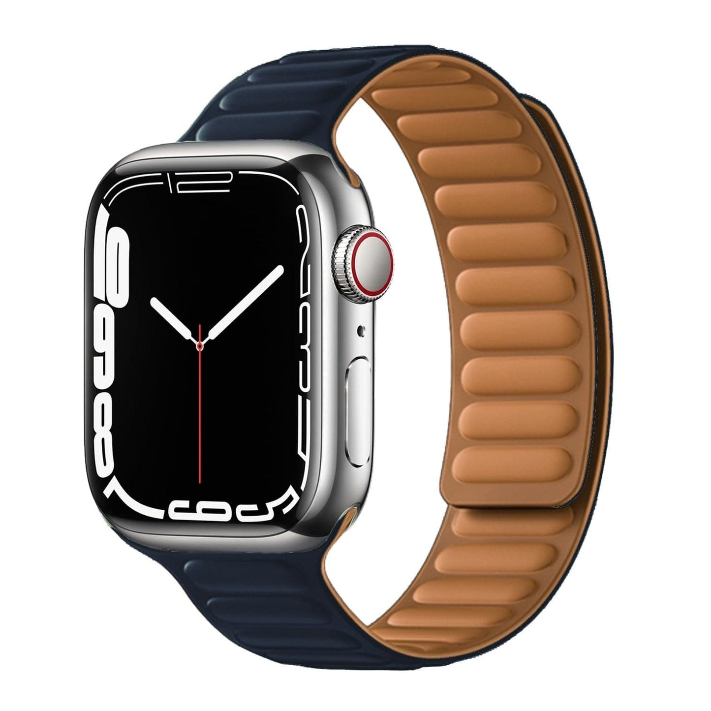 Bracelets Apple Watch Noir minuit 38 40 41 42 44 45 49 mm compatible serie 1 2 3 4 5 6 7 8 se et Ultra Boucle magnétique en silicone eWatch Straps
