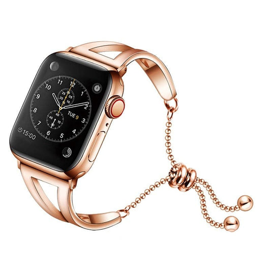 Bracelets Apple Watch Or rose 38 40 41 42 44 45 49 mm compatible serie 1 2 3 4 5 6 7 8 se et Ultra Bracelet design épuré eWatch Straps