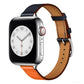Bracelets Apple Watch Orange et noir 38 40 41 42 44 45 49 mm compatible serie 1 2 3 4 5 6 7 8 se et Ultra Bracelet cuir classique affiné eWatch Straps