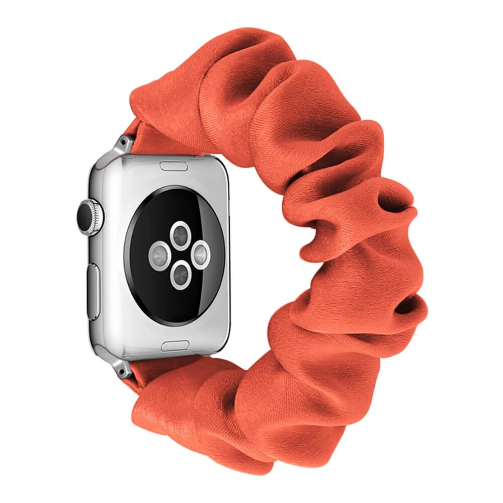 Bracelets Apple Watch Orange foncé 38 40 41 42 44 45 49 mm SM compatible serie 1 2 3 4 5 6 7 8 se et Ultra Bracelet en tissus uni eWatch Straps