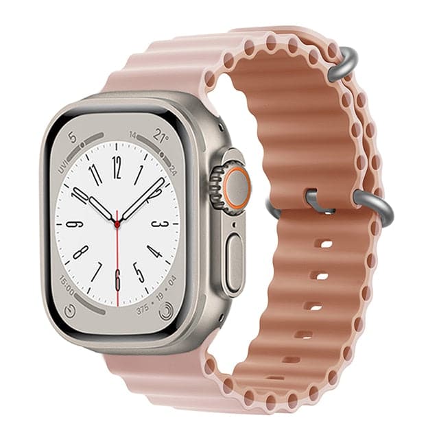 Bracelets Apple Watch Oxford Rose 38 40 41 42 44 45 49 mm compatible serie 1 2 3 4 5 6 7 8 se et Ultra Bracelet Océan eWatch Straps