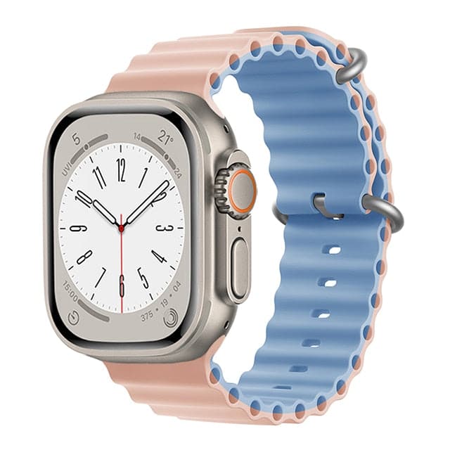 Bracelets Apple Watch Rose sable et brouillard bleu 38 40 41 42 44 45 49 mm compatible serie 1 2 3 4 5 6 7 8 se et Ultra Bracelet Océan eWatch Straps