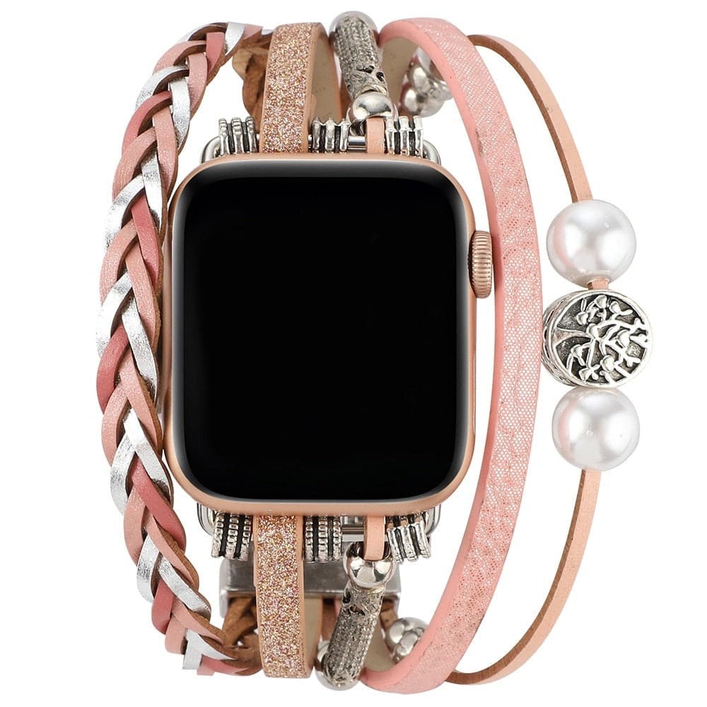 Bracelets Apple Watch Rose style A 38 40 41 42 44 45 49 mm compatible serie 1 2 3 4 5 6 7 8 se et Ultra Bracelet multiple eWatch Straps