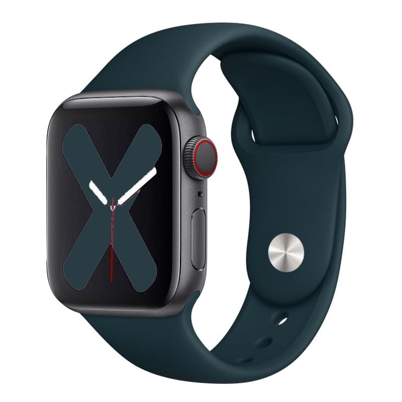 Apple Watch dark silicone strap – eWatch Straps