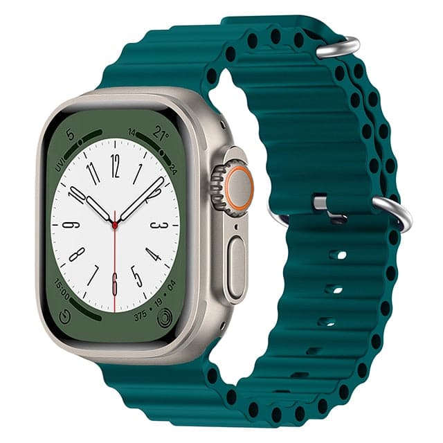 Bracelets Apple Watch Vert d'eau 38 40 41 42 44 45 49 mm compatible serie 1 2 3 4 5 6 7 8 se et Ultra Bracelet Océan eWatch Straps