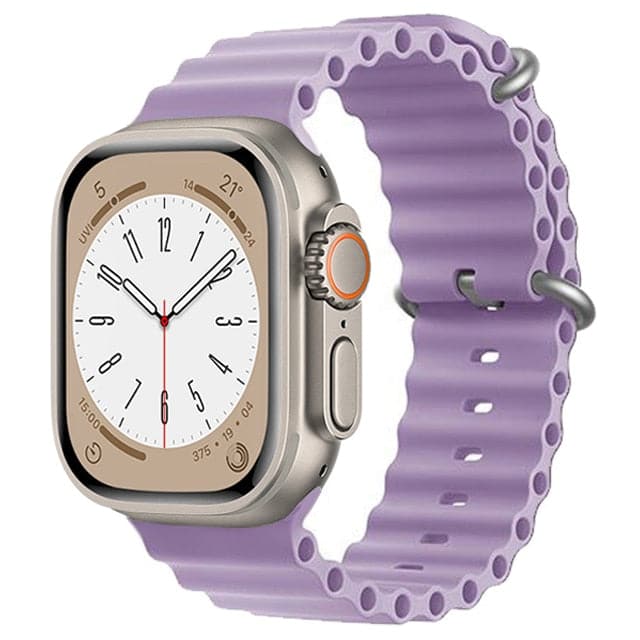 Bracelets Apple Watch Violet clair 38 40 41 42 44 45 49 mm compatible serie 1 2 3 4 5 6 7 8 se et Ultra Bracelet Océan uni eWatch Straps